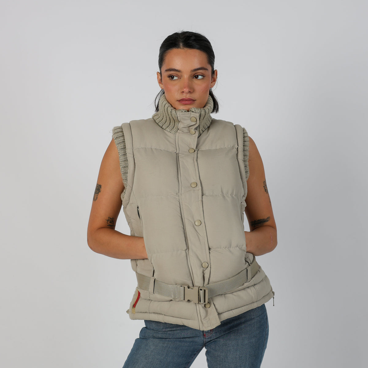 Beige Y2K Gilet (M)