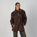 Brown Y2K Made in Italy Afghan Coat Faux fur (L)