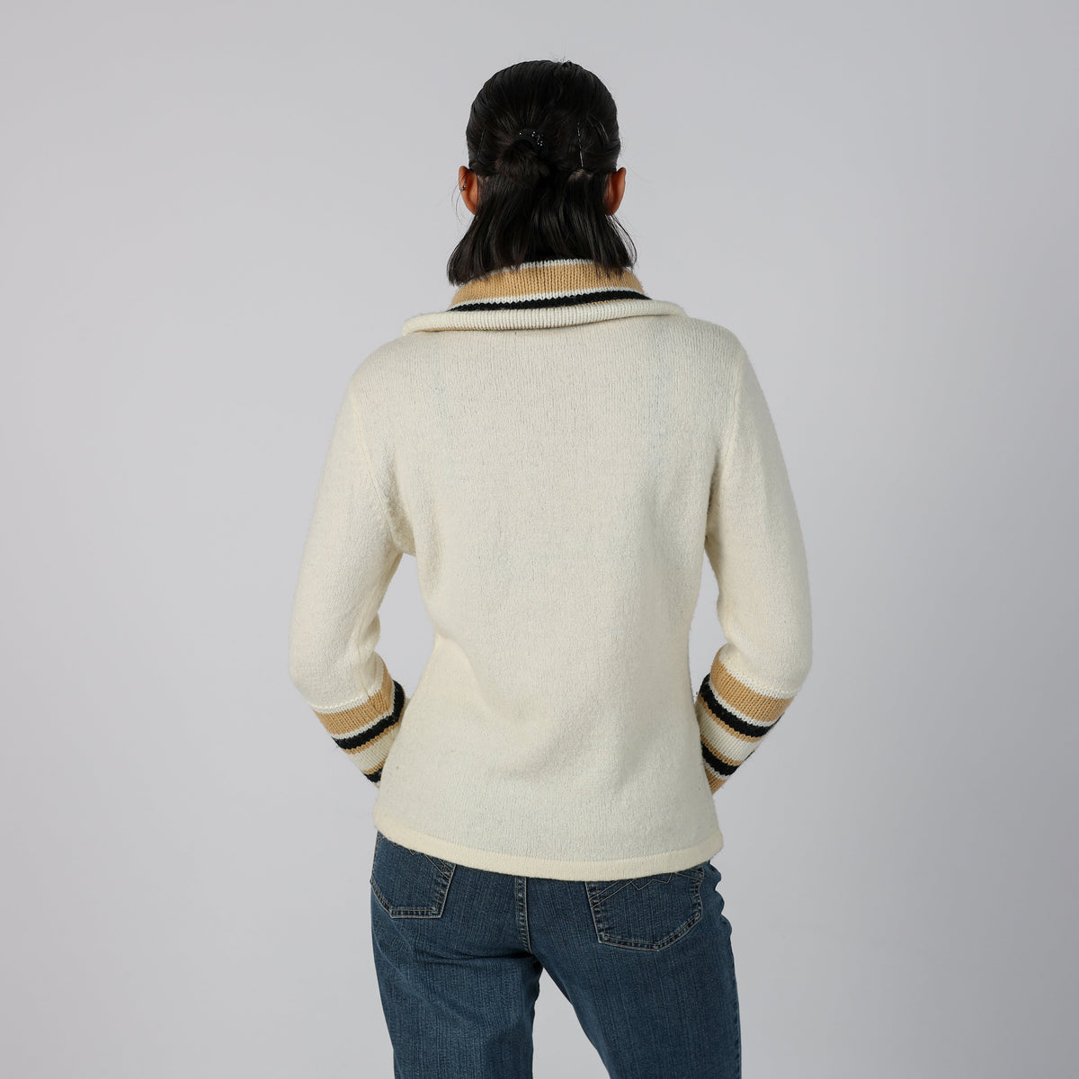 Cream Y2K Knitted Jumper Wool blend (S)