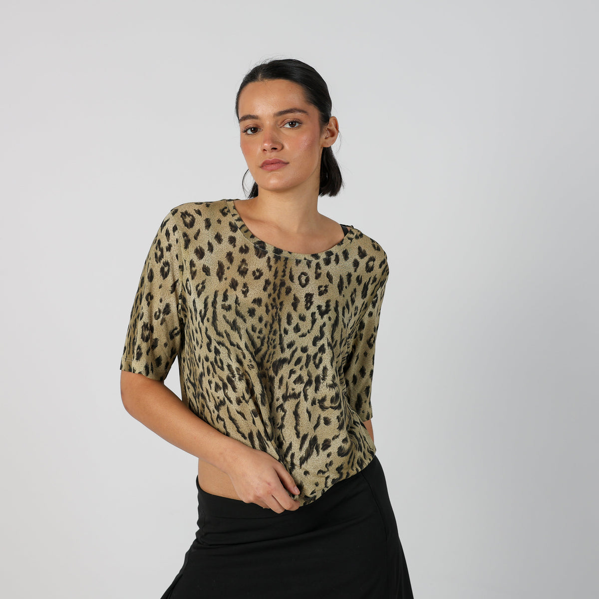 Tan Y2K Long Sleeve Top (M)