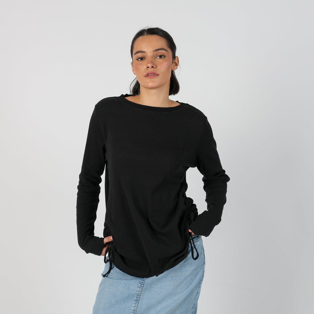 Black Y2K Long Sleeve Top (M)
