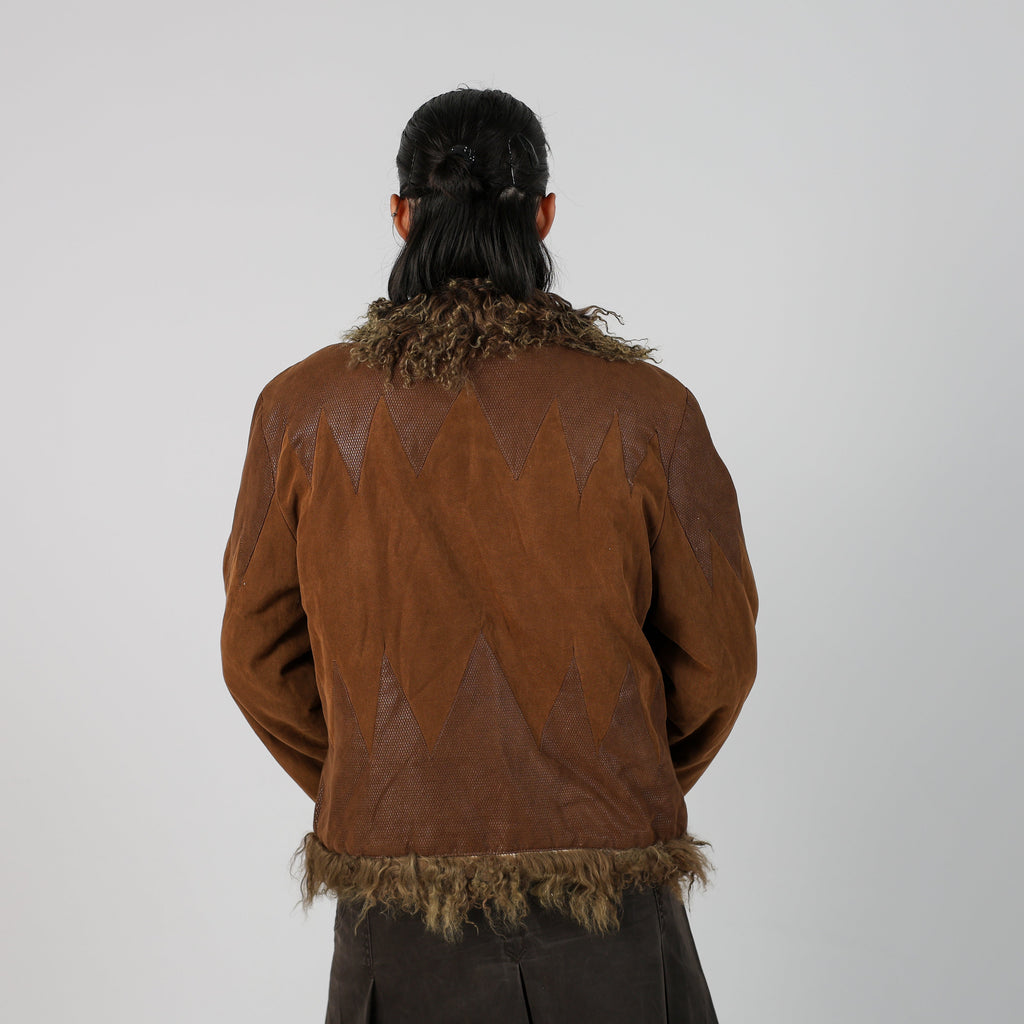 Brown Y2K Afghan Coat (L)
