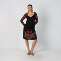Black Y2K Desigual Woven Midi Dress (M)