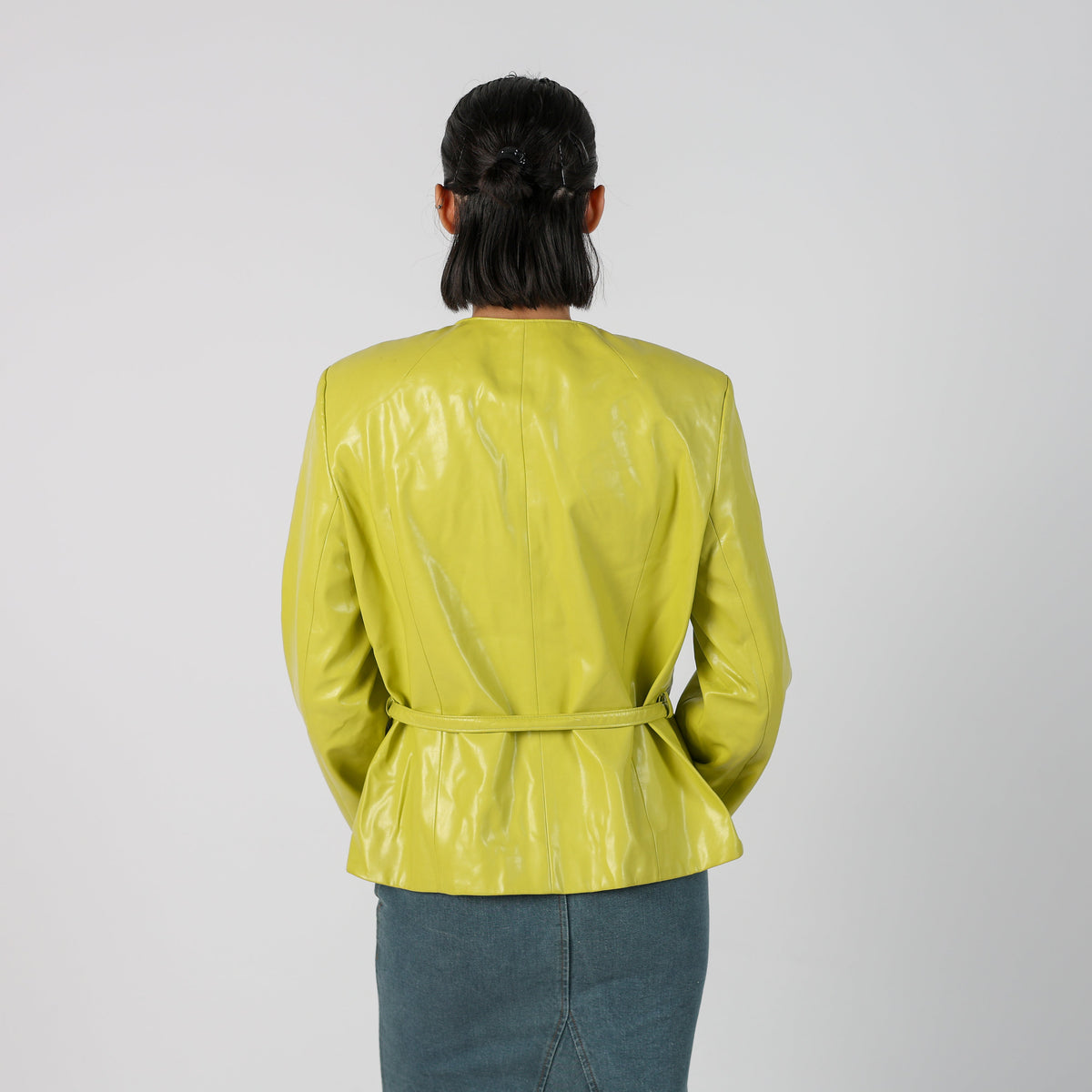 Light Green Y2K Leather Jacket Faux (10)