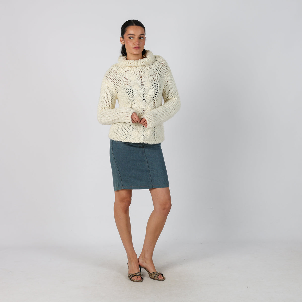 Blue Y2K Max&Co. Denim Mini Skirt (6)