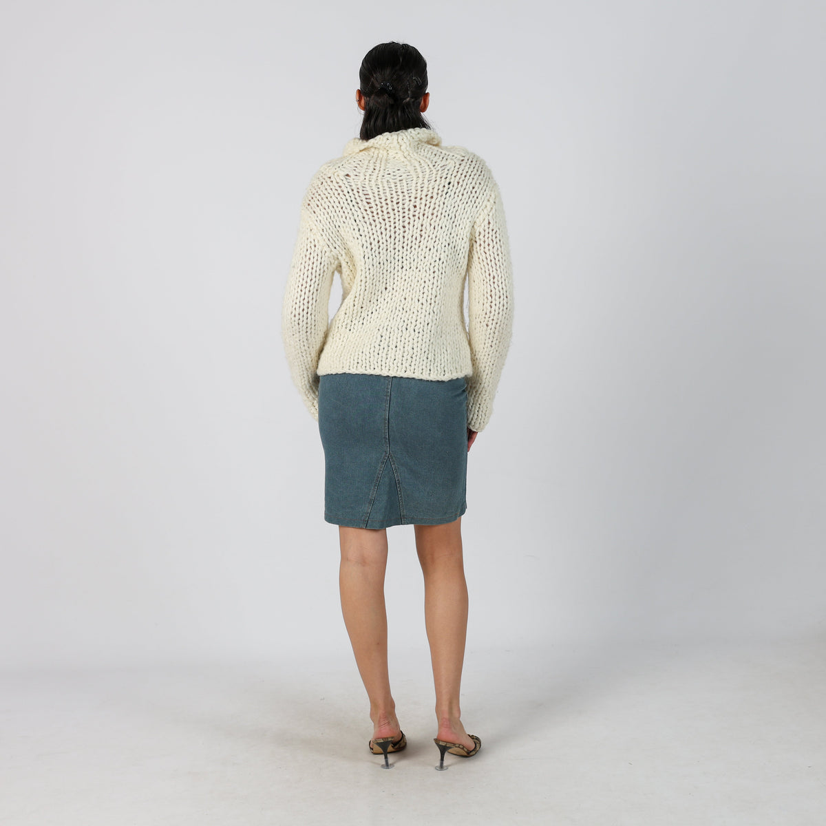 Blue Y2K Max&Co. Denim Mini Skirt (6)