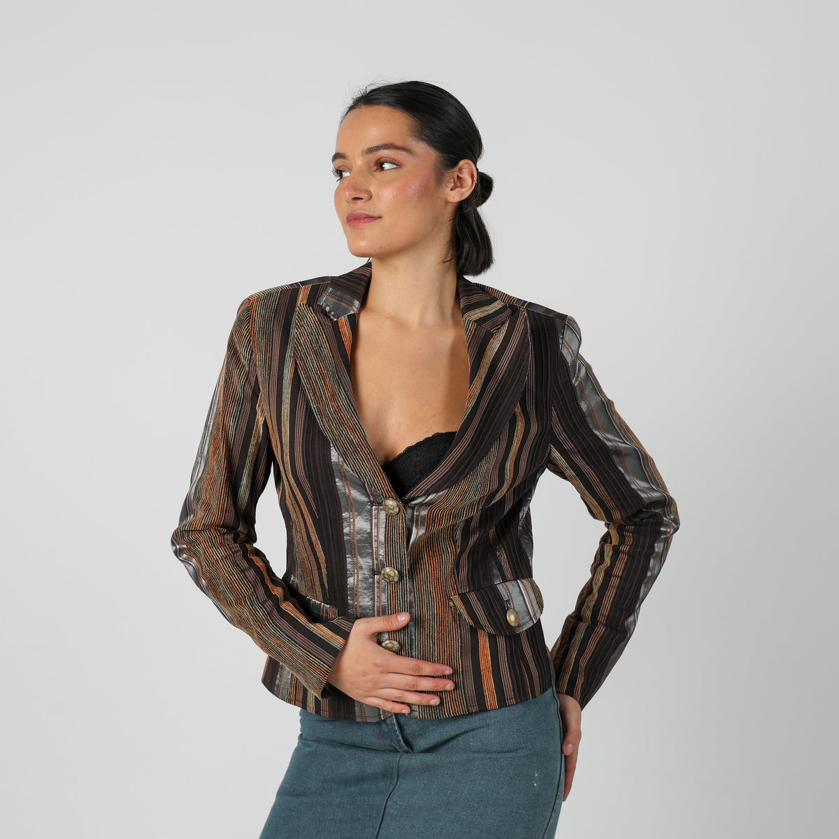 Brown Y2K Blazer (10)