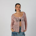 Baby Pink Y2K Made in Italy Cardigan (M)