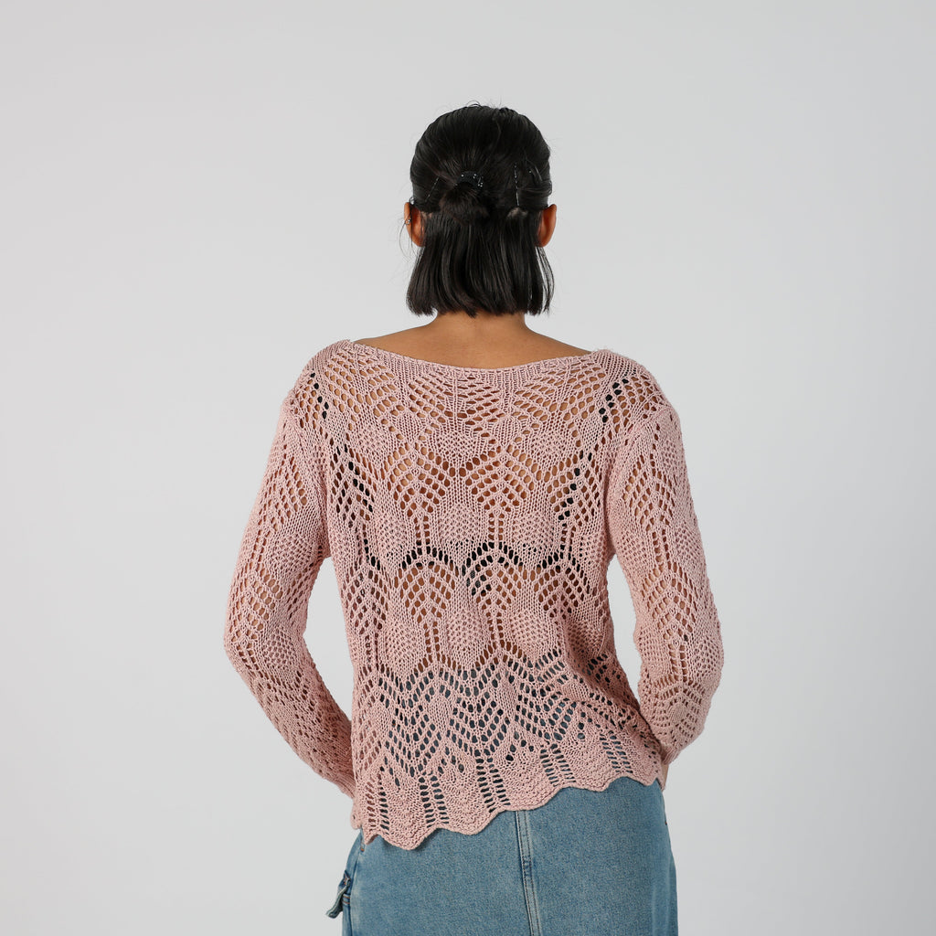 Baby Pink Y2K Made in Italy Cardigan (M)
