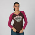 Brown Y2K United Colors of Benetton Long Sleeve Top (S)