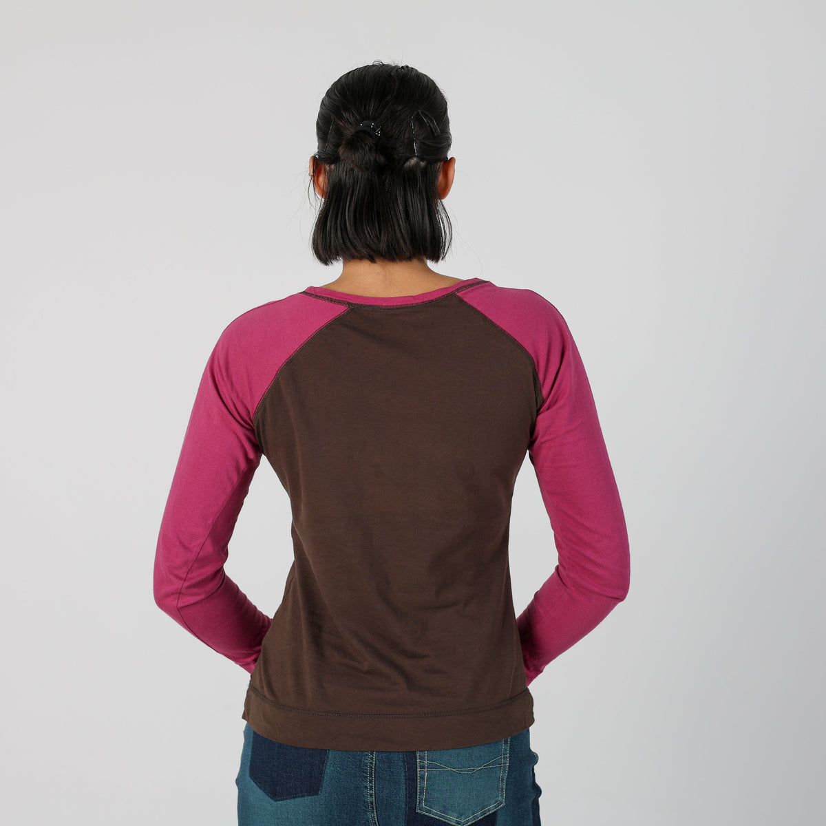 Brown Y2K United Colors of Benetton Long Sleeve Top (S)