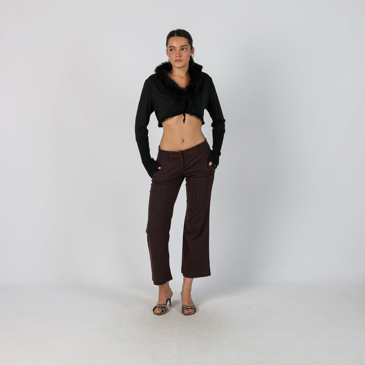 Brown 90s Max&Co. Woven Trousers (6)