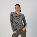 Black Y2K Anna Ferrari Long Sleeve Top Sheer (S)
