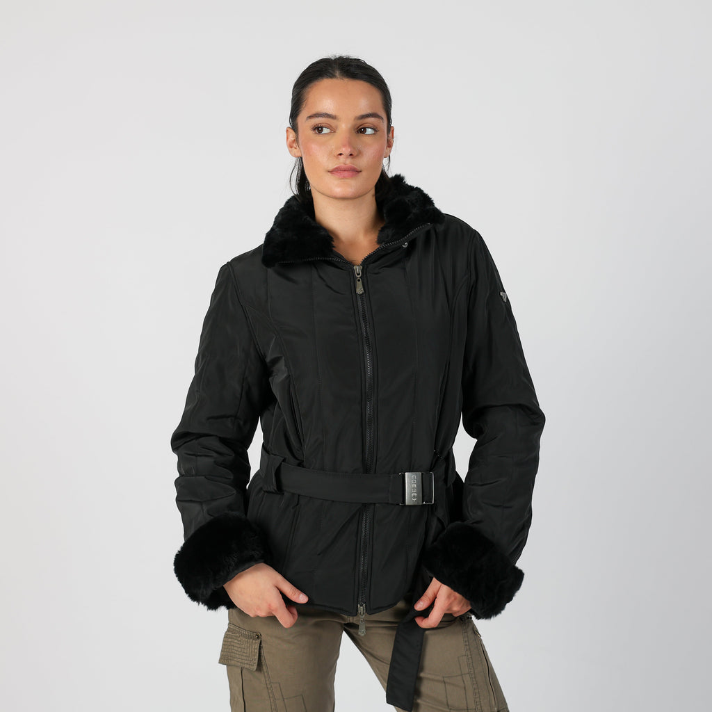 Black Y2K Puffer Jacket (M)