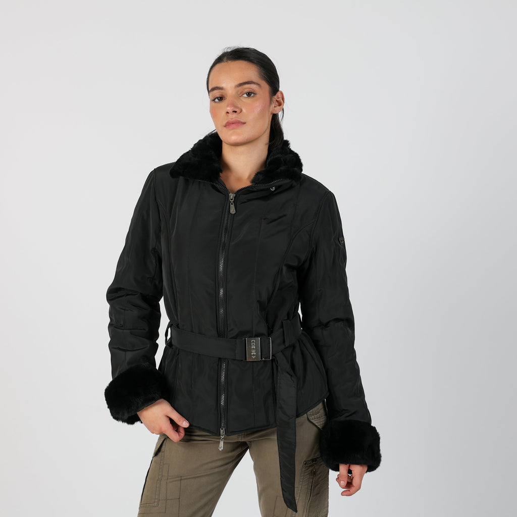 Black Y2K Puffer Jacket (M)