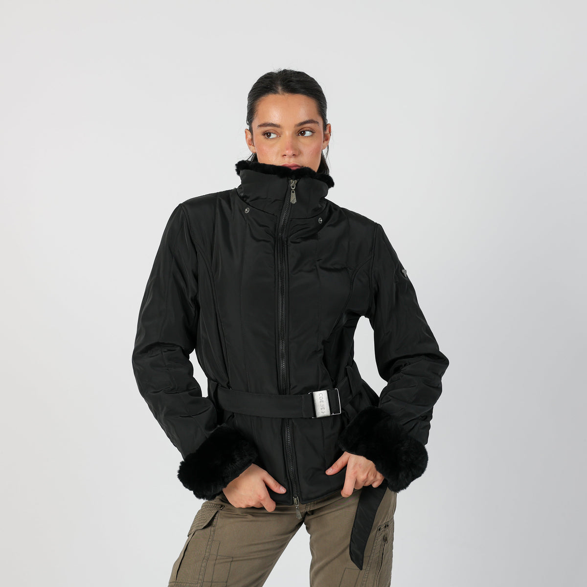Black Y2K Puffer Jacket (M)