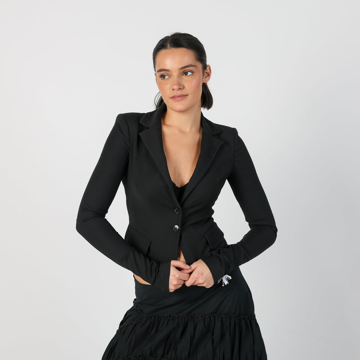 Black Y2K Patrizia Pepe Blazer (XS)