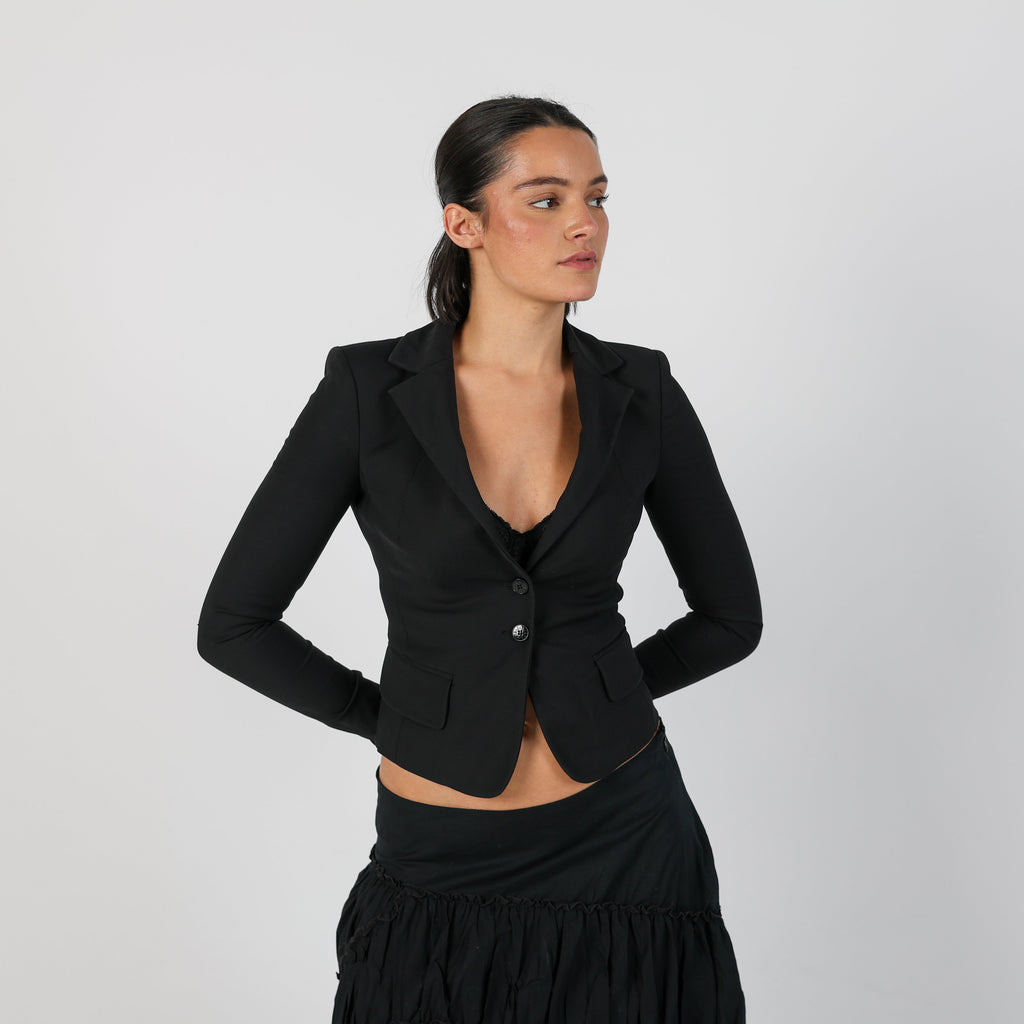 Black Y2K Patrizia Pepe Blazer (XS)