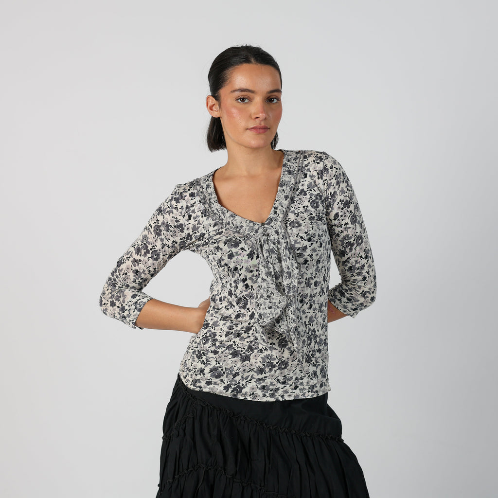 Grey Y2K Sportmax Long Sleeve Top (S)