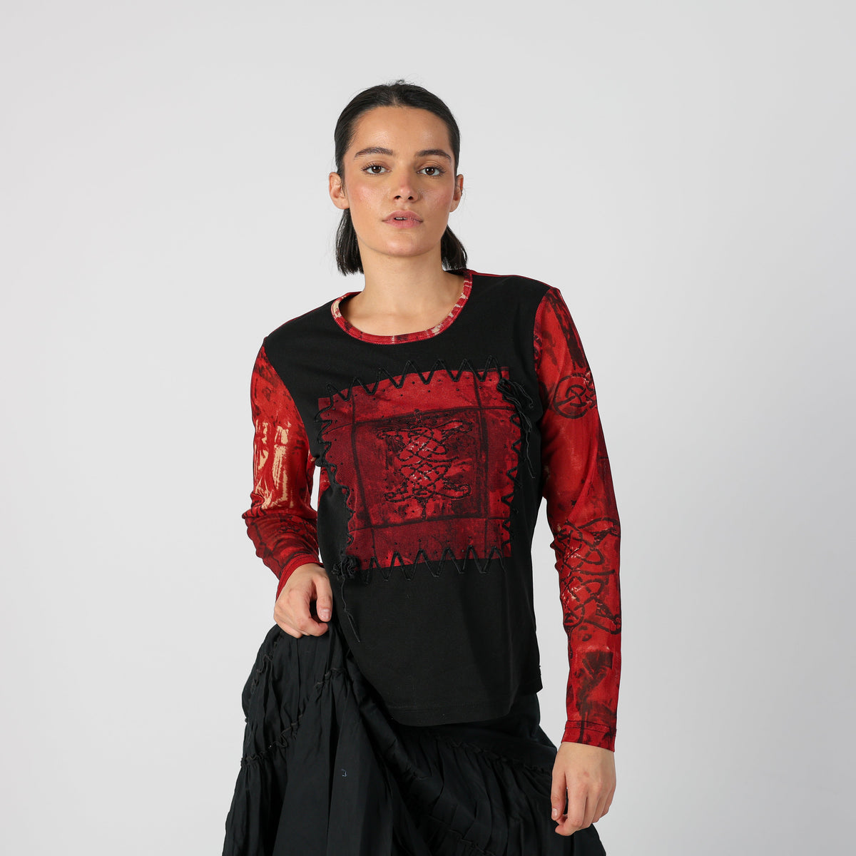 Black Y2K Gerry Weber Long Sleeve Top (S)