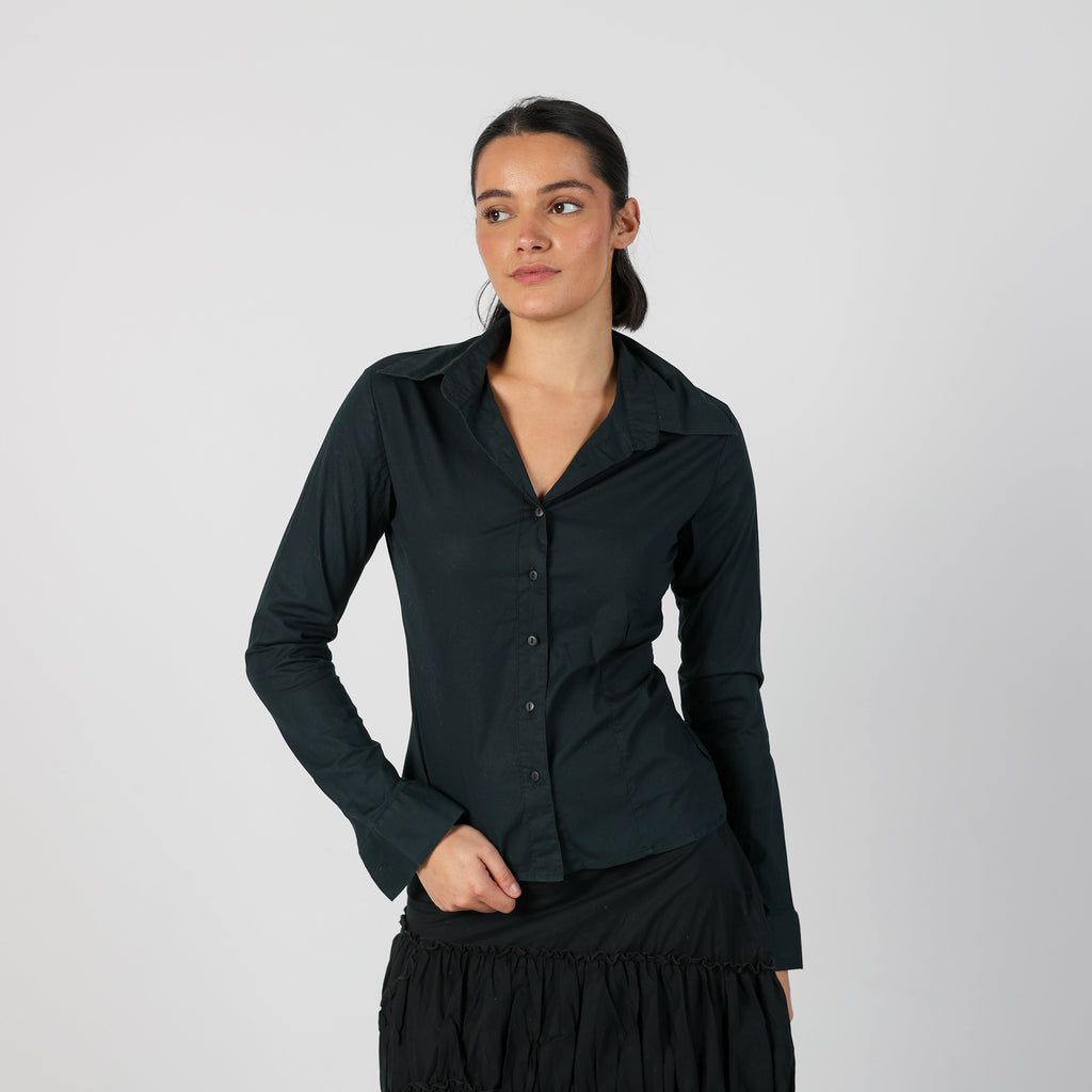 Black Y2K Asics Shirt (S)