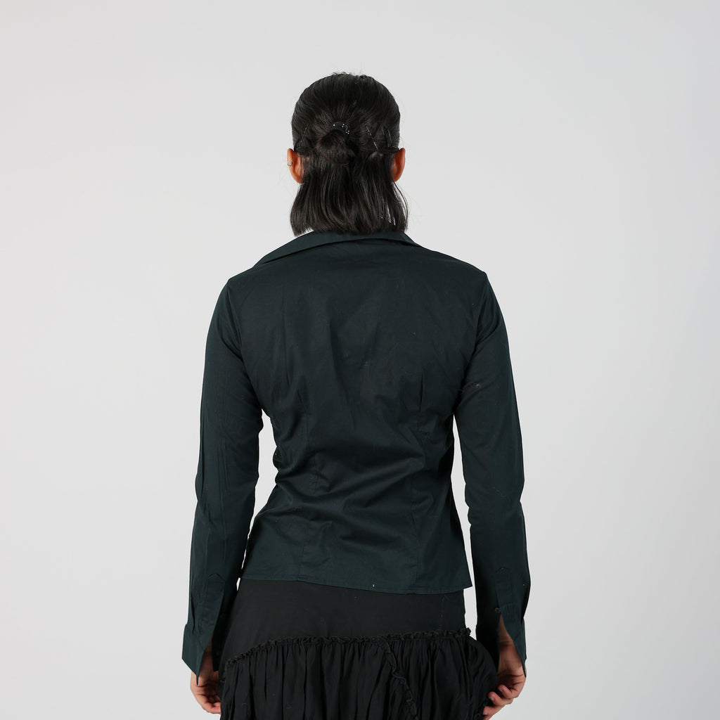 Black Y2K Asics Shirt (S)