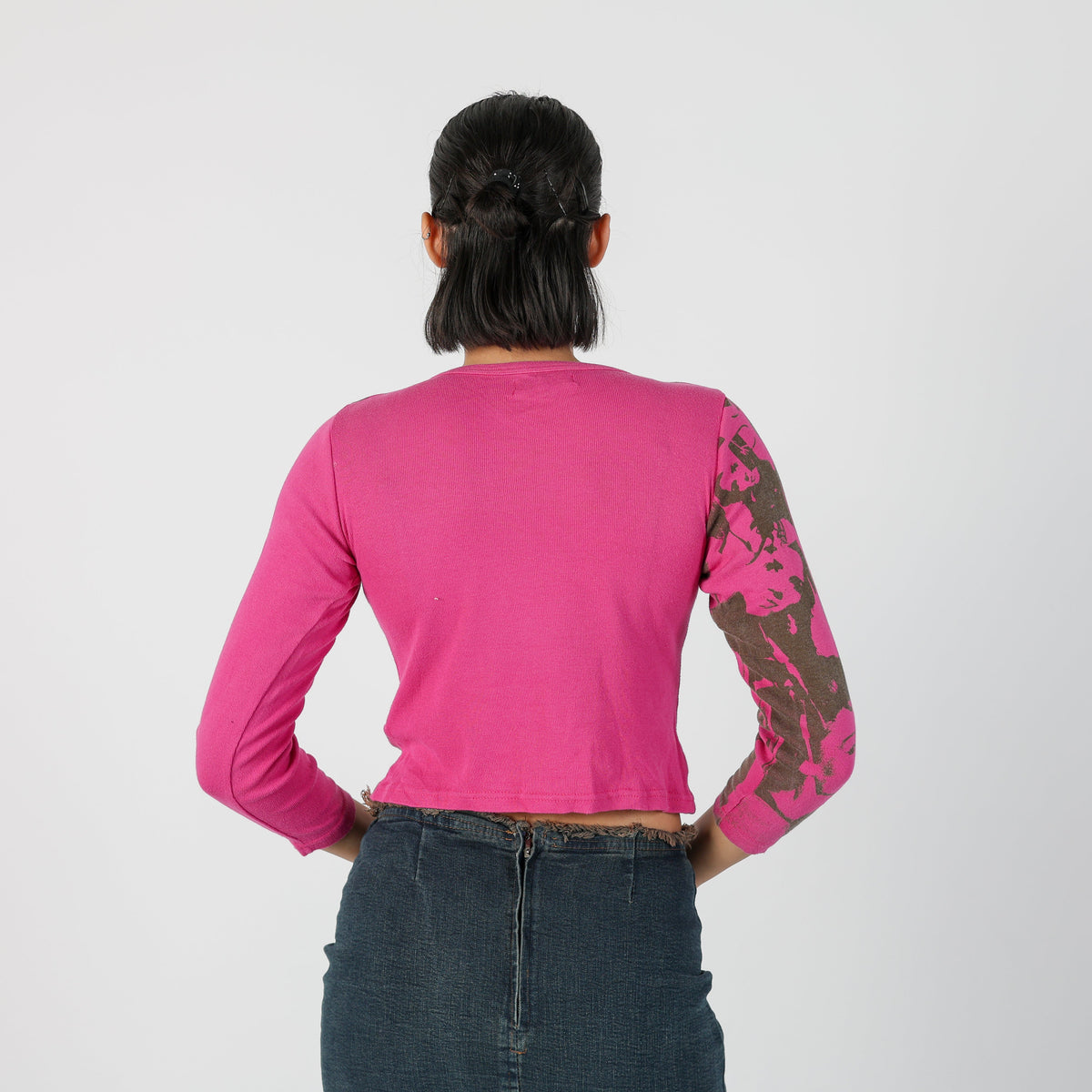 Pink Y2K Long Sleeve Top (S)