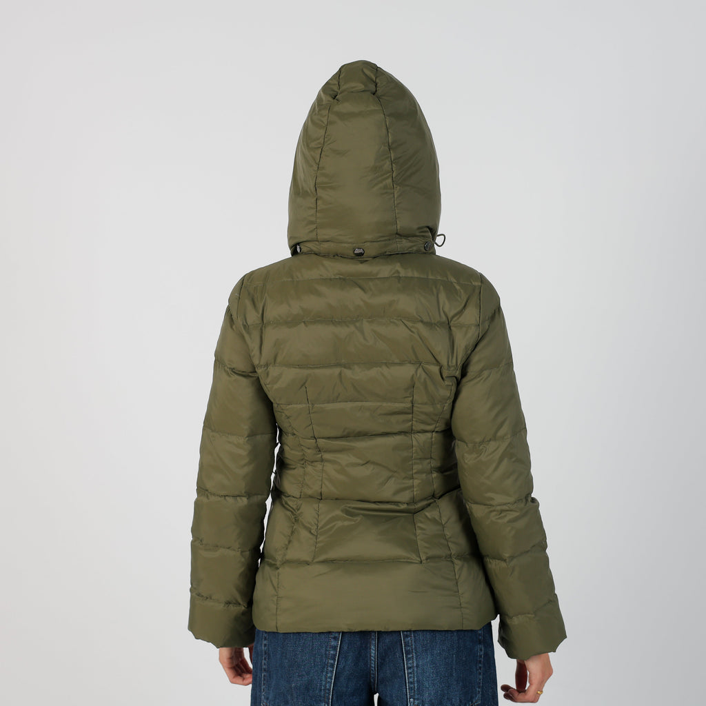Dark Green Y2K United Colors of Benetton Puffer Jacket (S)
