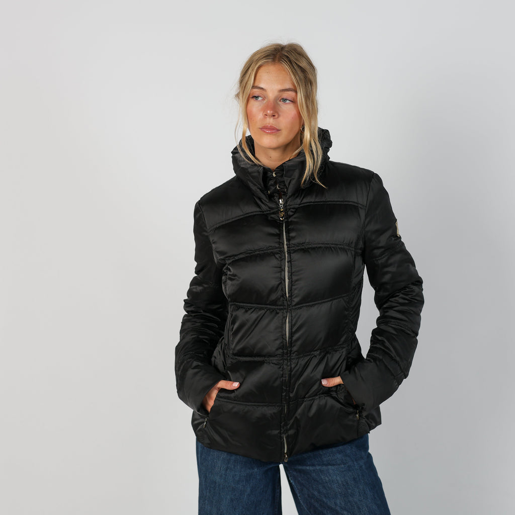 Black Y2K Geospirit Puffer Jacket (M)