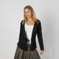 Black Y2K Made in Italy Cardigan (M)
