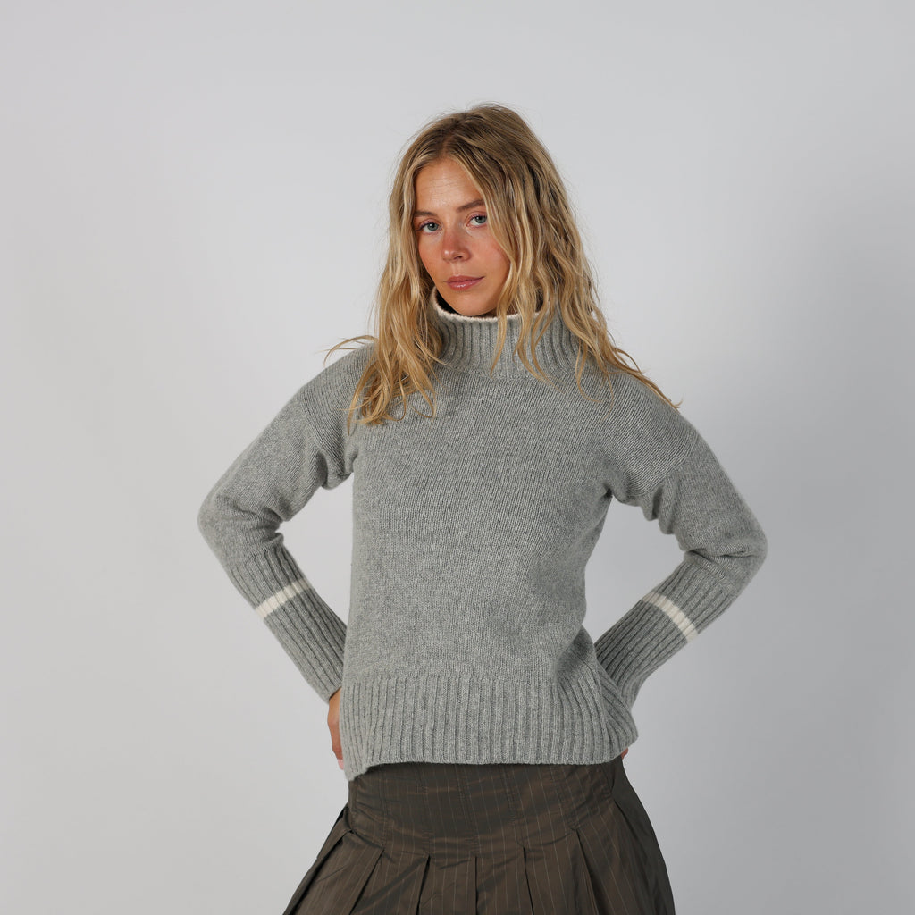 Grey Y2K Chiara May Knitted Jumper (M)