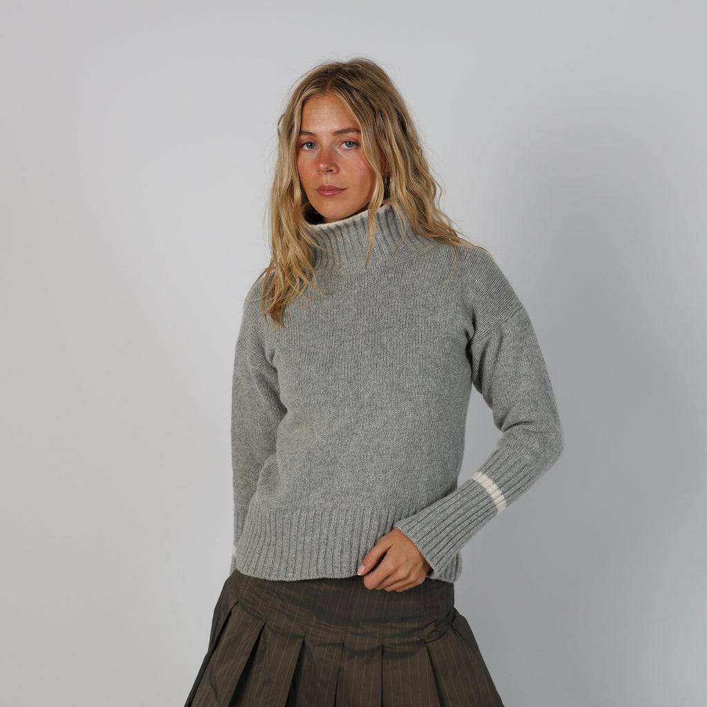 Grey Y2K Chiara May Knitted Jumper (M)