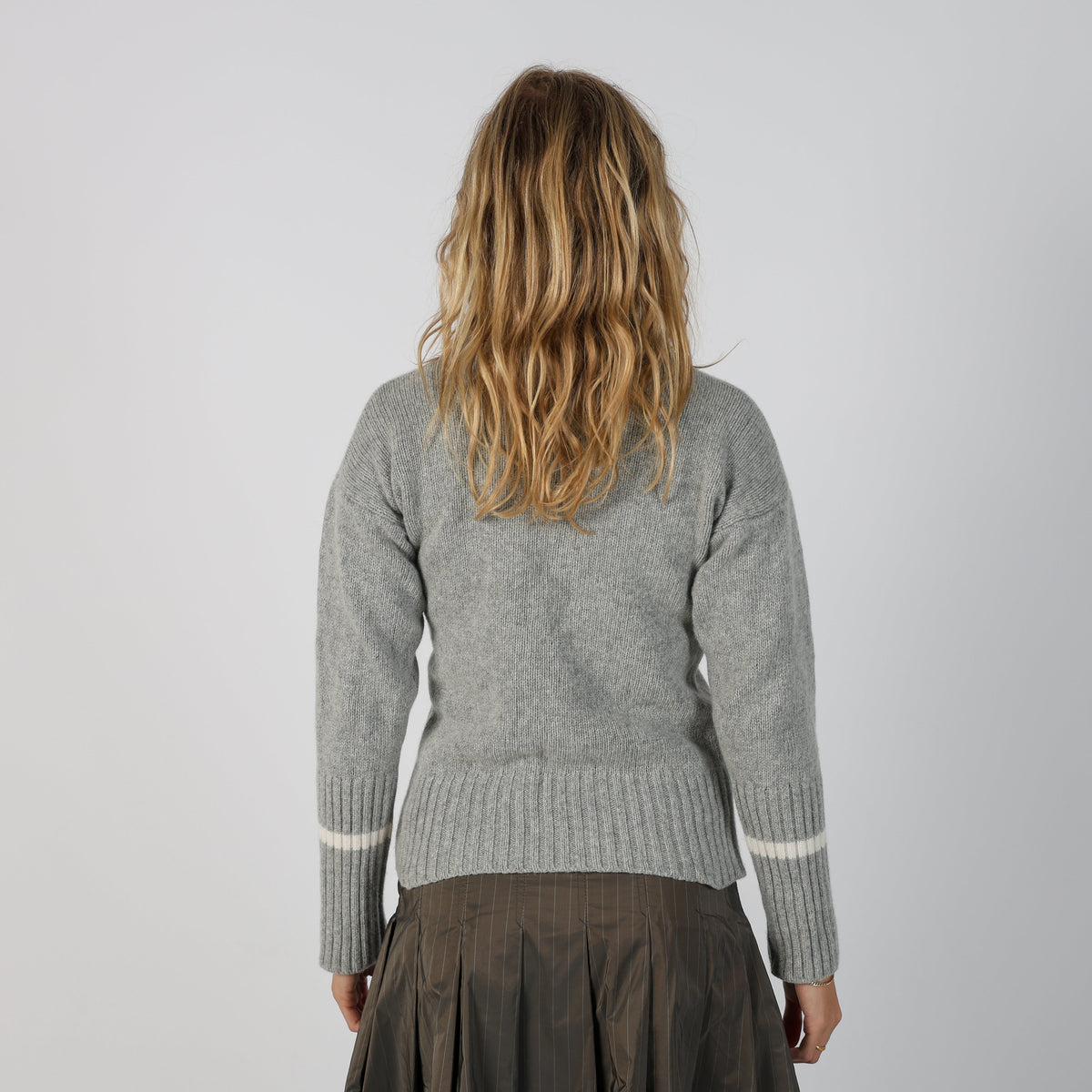 Grey Y2K Chiara May Knitted Jumper (M)