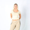 Beige Y2K Jacqueline Riu T-shirt (M)
