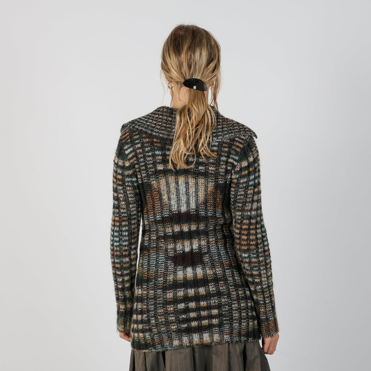 Dark Green Y2K NuoPai Knitted Jumper (S)