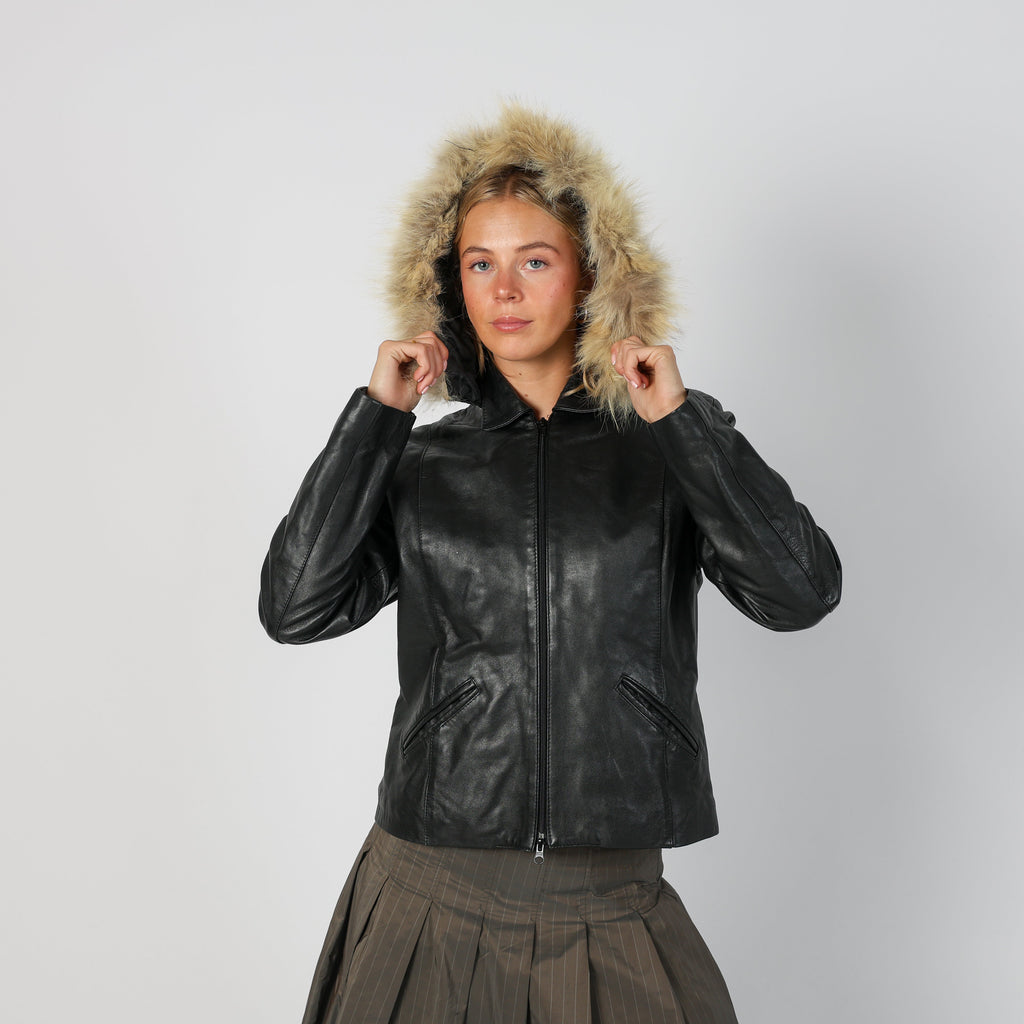 Black Y2K Vera Pelle Leather Jacket Faux leather (M)
