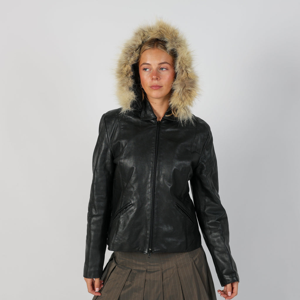Black Y2K Vera Pelle Leather Jacket Faux leather (M)