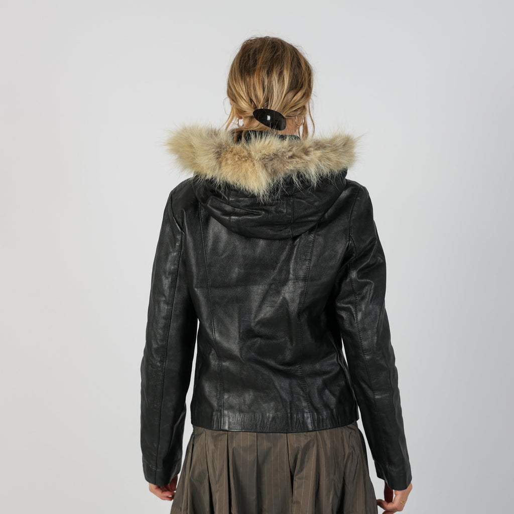 Black Y2K Vera Pelle Leather Jacket Faux leather (M)