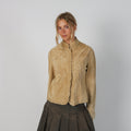 Beige Y2K Suede Jacket (M)