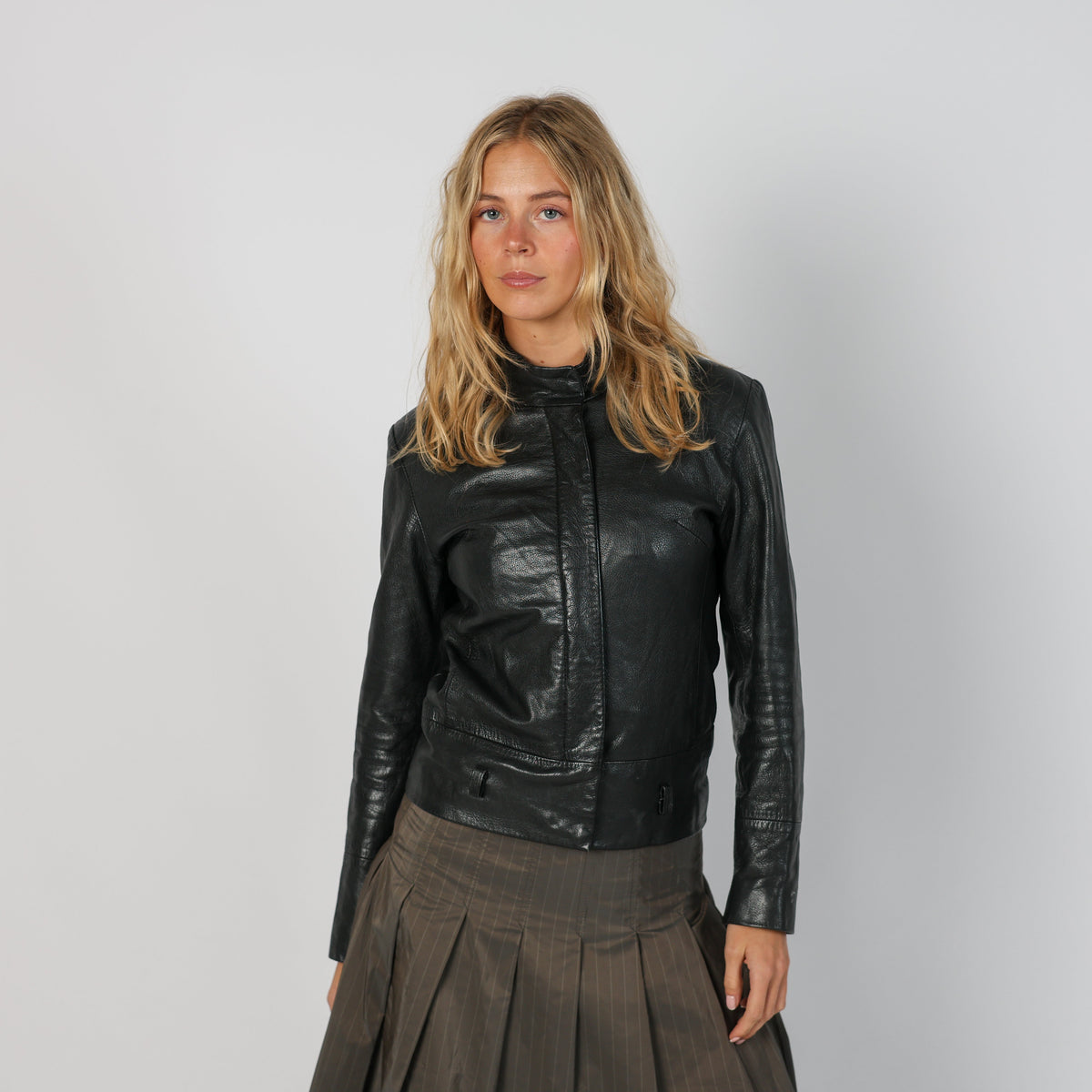 Black Y2K Vera Pelle Leather Jacket Faux leather (M)