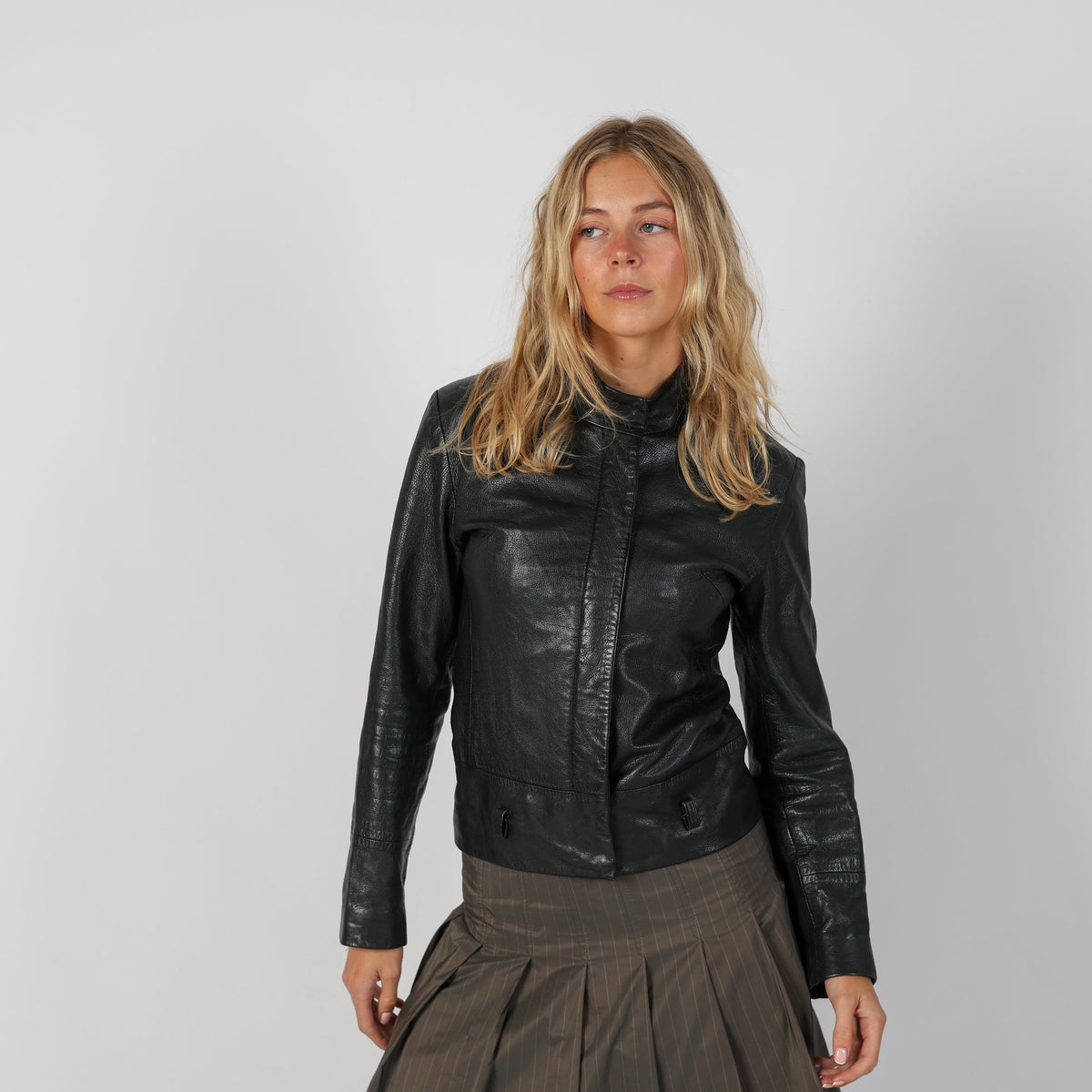 Black Y2K Vera Pelle Leather Jacket Faux leather (M)