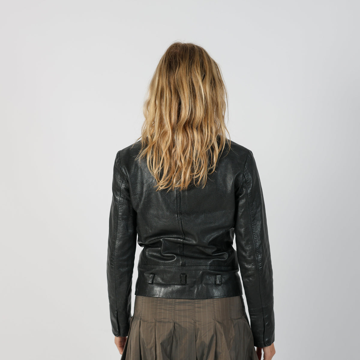 Black Y2K Vera Pelle Leather Jacket Faux leather (M)