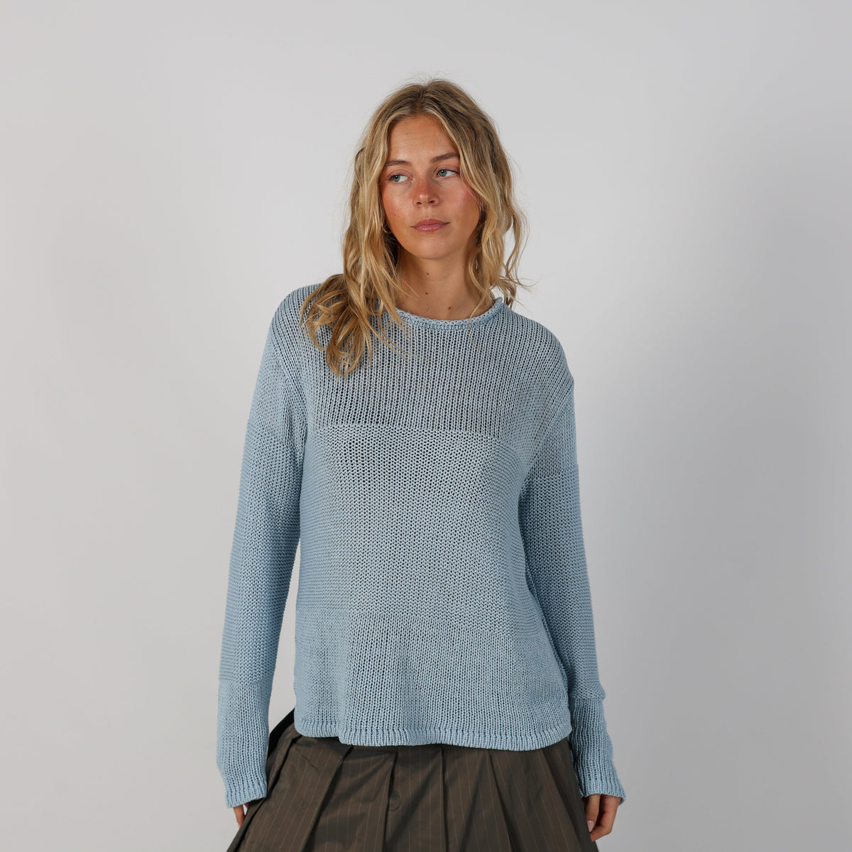 Light Blue Y2K Gerry Weber Knitted Jumper (L)
