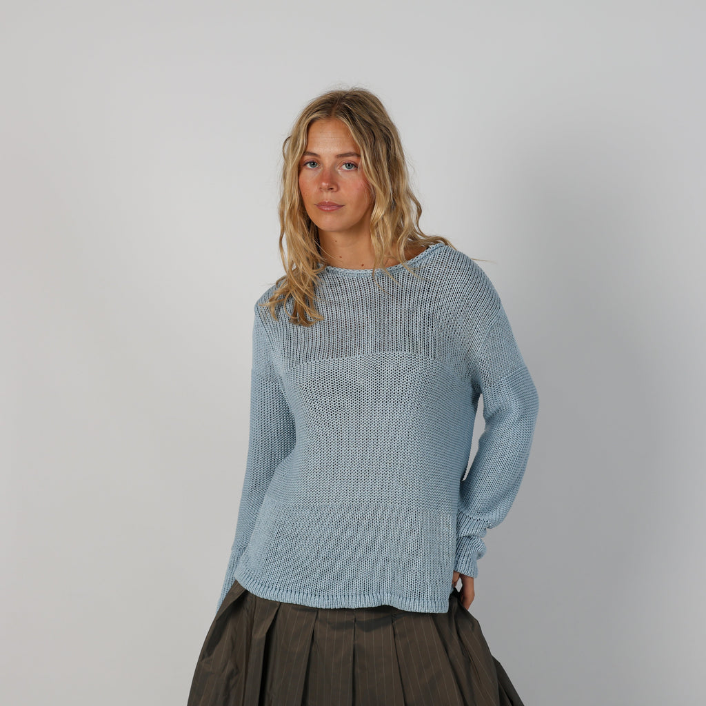Light Blue Y2K Gerry Weber Knitted Jumper (L)