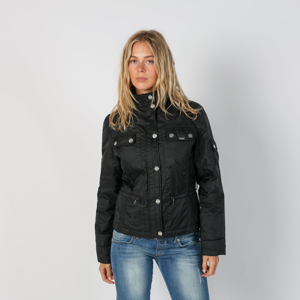Black Y2K Kocca Puffer Jacket (M)