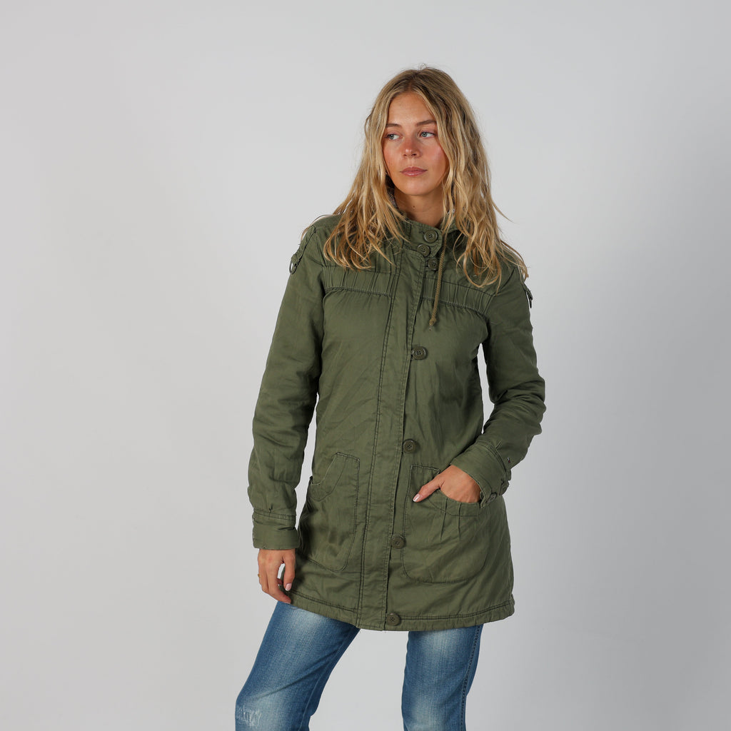 Dark Green Y2K Tommy Hilfiger Coat (M)