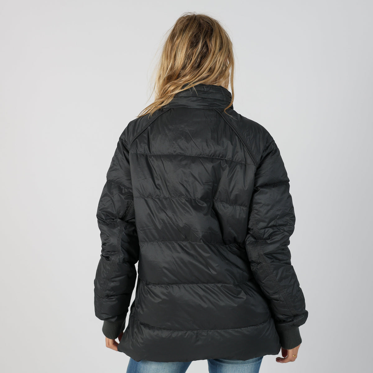 Black Y2K Armani Jeans Puffer Jacket (L)