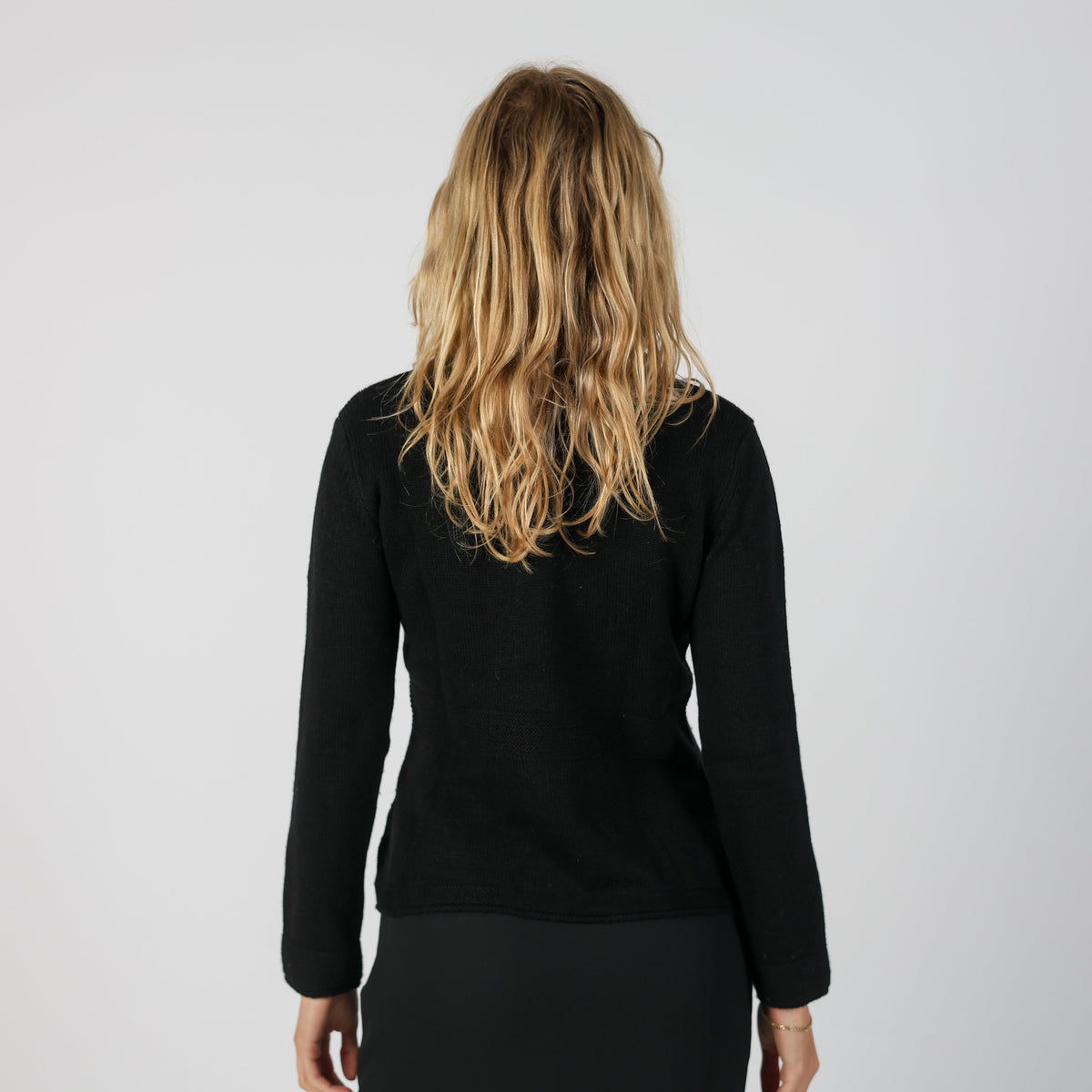 Black Y2K Made in Italy Knitted Jumper (M)