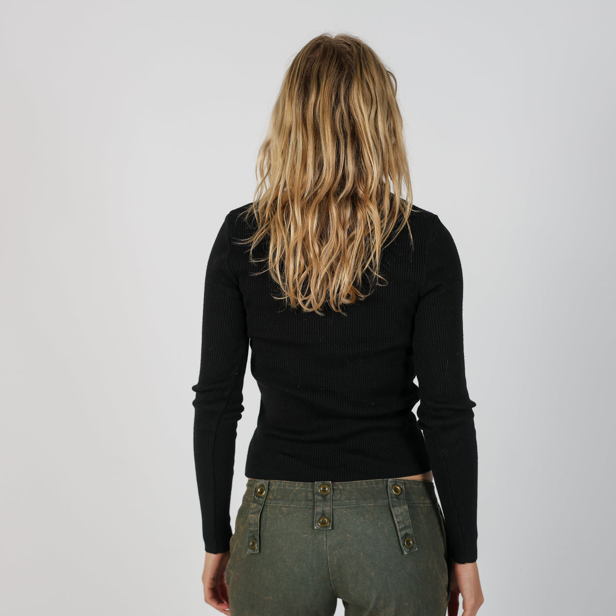 Black Y2K Dolce & Gabbana Long Sleeve Top (S)