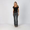 Black Y2K Made in Italy Bootcut Jeans (M)